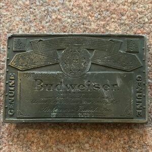Budweiser Embossed Metal Belt Buckle